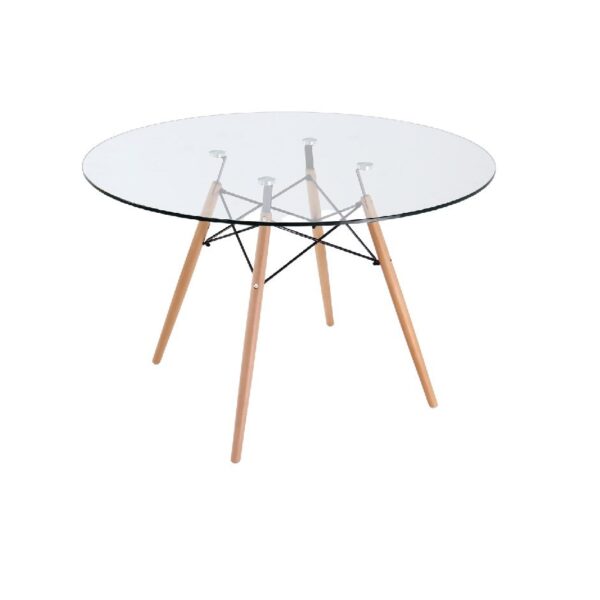 Mesa comedor-EAMES 1000 cm redonda de vidrio-500