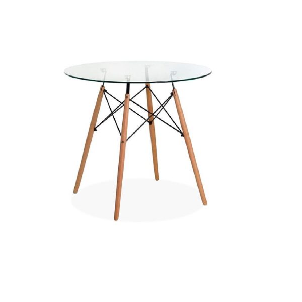 Mesa comedor-EAMES 80 cm redonda de vidrio-500