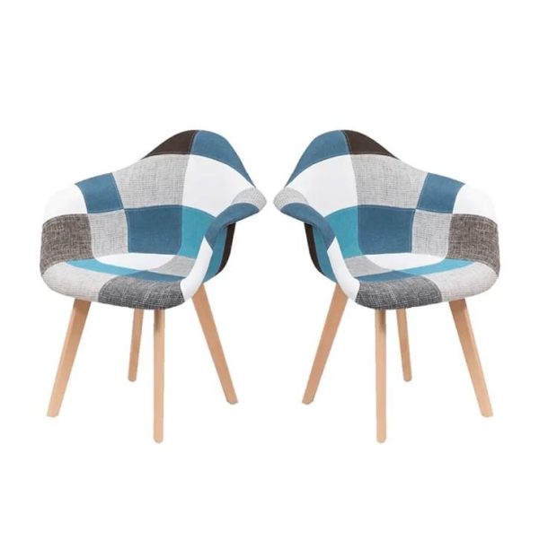 BUTACA EAMES PATCHWORK WOOD CELESTE-0908