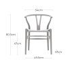 Silla-comedor-Wishbone-rattan-medidas