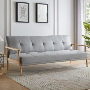 Futón Sofá Cama 3 cuerpos Amelia - lino GRIS-sillasin-living-hogar-9211