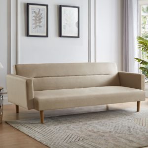 Futón Sofá Cama 3 cuerpos Sara - Lino Beige