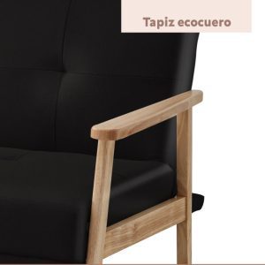 Futón Sofá Cama 3 cuerpos Amelia - Ecocuero Negro-sillasin-living-hogar-9090