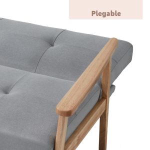 Futón Sofá Cama 3 cuerpos Amelia - lino GRIS-sillasin-living-hogar-90667