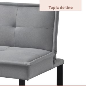 Futón Sofá Cama Simply - Lino gris-hogar-Sillas IN-934