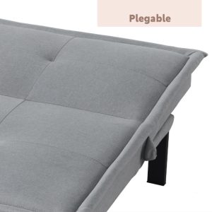 Futón Sofá Cama Simply - Lino gris-hogar-Sillas IN-9090
