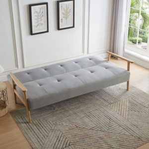 Futón Sofá Cama 3 cuerpos Amelia - lino GRIS-sillasin-living-hogar-932112