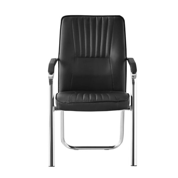 Silla Visita ISO Trineo negra, vista frontal